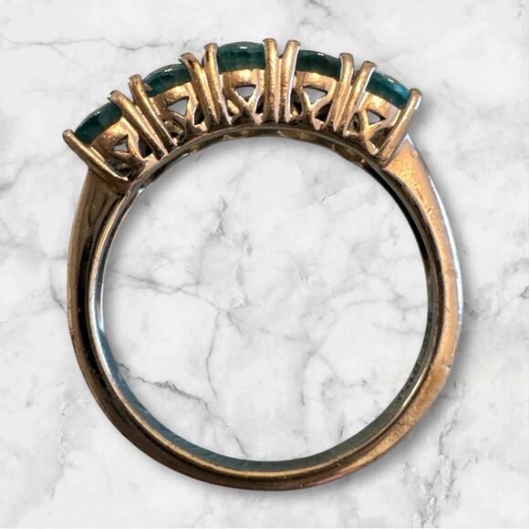 Vintage .925 Sterling Silver Light Blue Topaz Cocktail Ring Size 8.75 - Picture 4 of 7